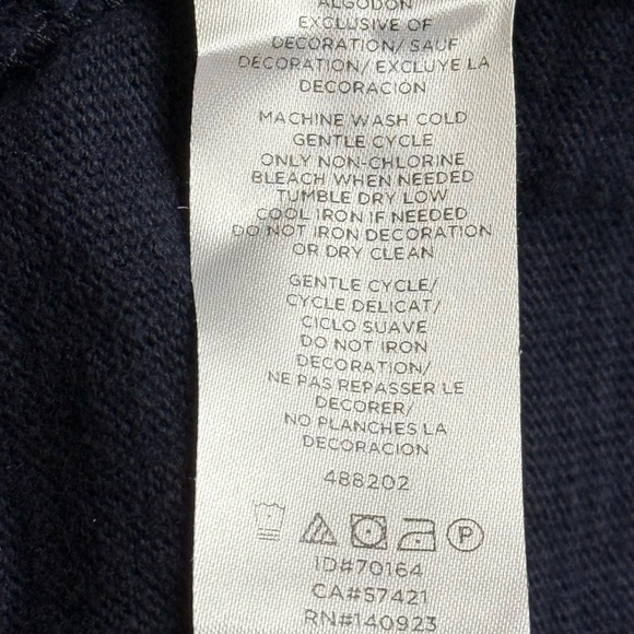 LOFT Navy Blue Hooded Open Sweatshirt S - Picture 4 of 7